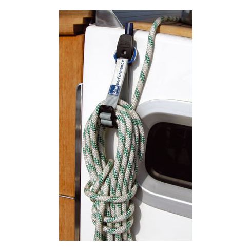 QUARKZMAN 8Pz Cinghie di Fissaggio per Batteria Riutilizzabili, 0.8X10 Nylon Blu Cinghia di Fissaggio Regolabile Multipurpose per Batteria con Gancio a Strappo