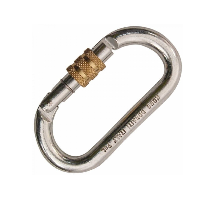 Moschettone Con Dado Di Sicurezza In Acciaio Inox A4 – AISI 316, 6 Pezzi, Carico Di Rottura 230 Kg, Diametro 4 Mm, Lunghezza 40 Mm
