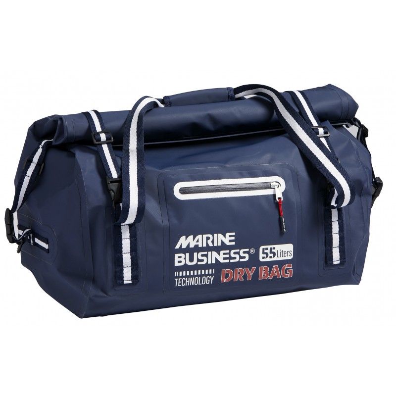 Borsone Da Viaggio Pieghevole Impermeabile – 25L, Trolley Sleeve, Nylon Leggero (Blu Con Strisce Rosse) - 3